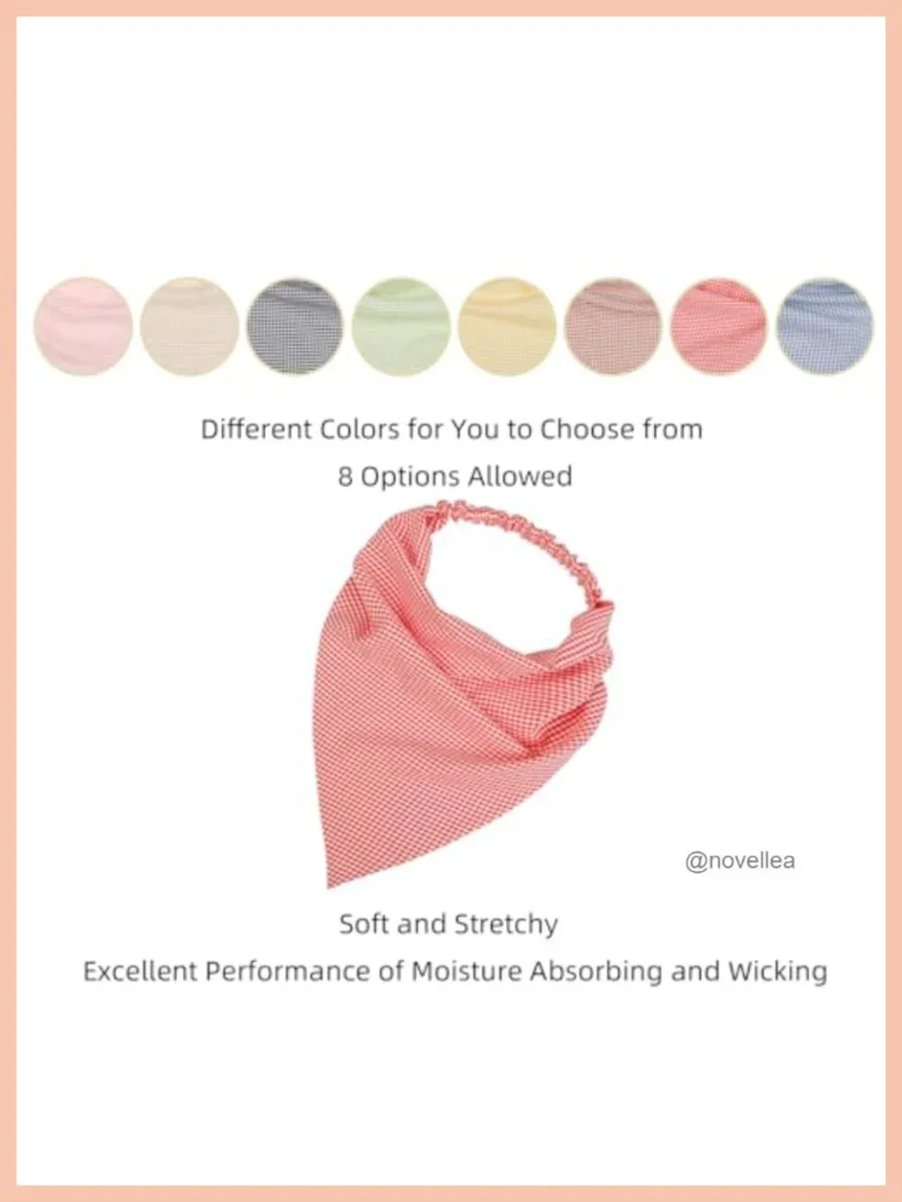 8 Pack Non Slip Elastic Boho Triangle Hair Scarf Headband Set